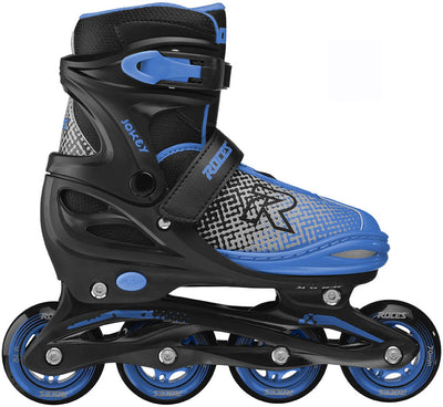 Roces jokey x verstelbare skeelers jongens – inline skates – meegroei skates – zwart blauw – maat 26-29