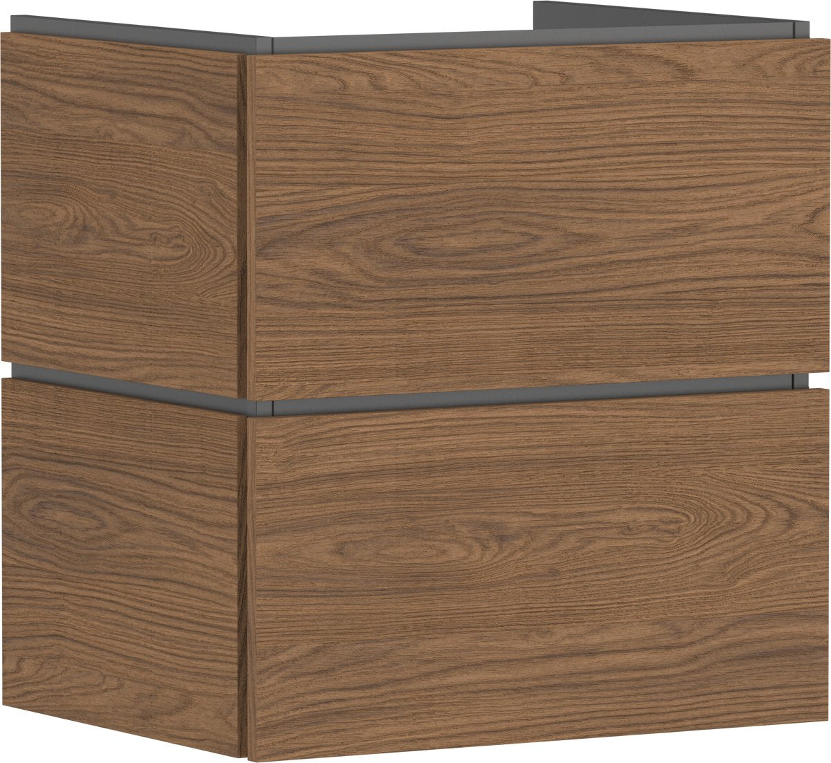Hansgrohe xilesa e - badmeubel - 580 470mm maat - 2 lades - push-open lades - voor wastafel - cashmere oak