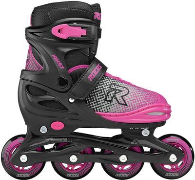 Roces jokey x verstelbare skeelers meisjes – inline skates – meegroei skates – zwart roze – maat 38-41