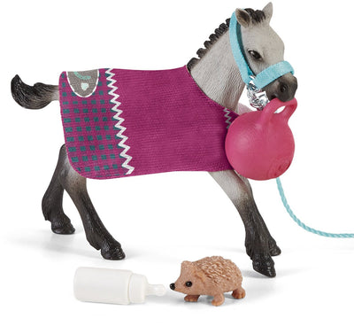 Schleich horse club - spelplezier met veulen - speelfigurenset - kinderspeelgoed voor jongens en meisjes - 5 tot 12 jaar - 42534