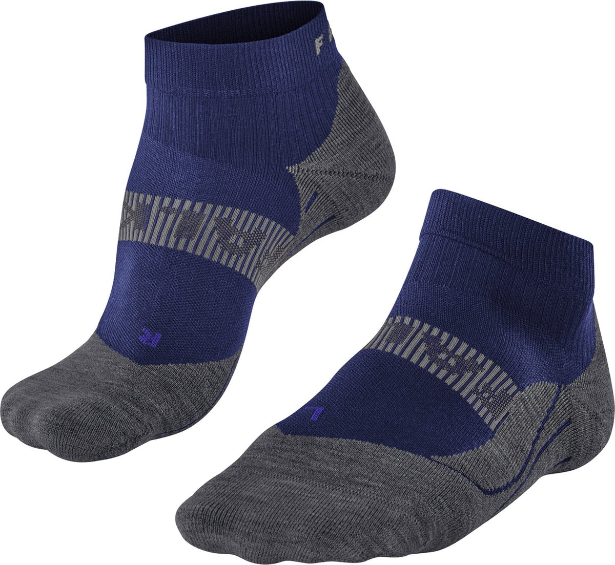 Falke ru4 cool short anti-blaar functioneel materiaal hardloopsokken heren blauw - maat 39-41