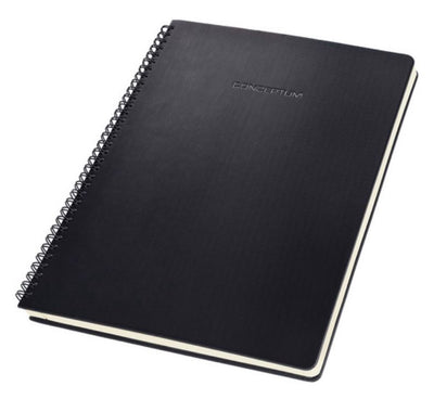 Sigel - spiraal notitieboek - conceptum - a4 - zwart - hardcover - 160 pagina's - lijn - 80 grams papier - si-co821
