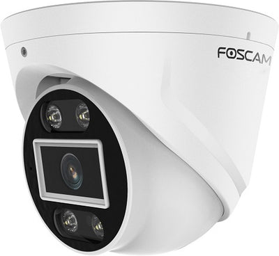 Foscam t8ep 4k uhd turret beveiligingscamera – 8mp poe camera voor buiten – actieve afschrikking met sirene en spotlight – slimme detectie – nachtzicht – ip66 – wit