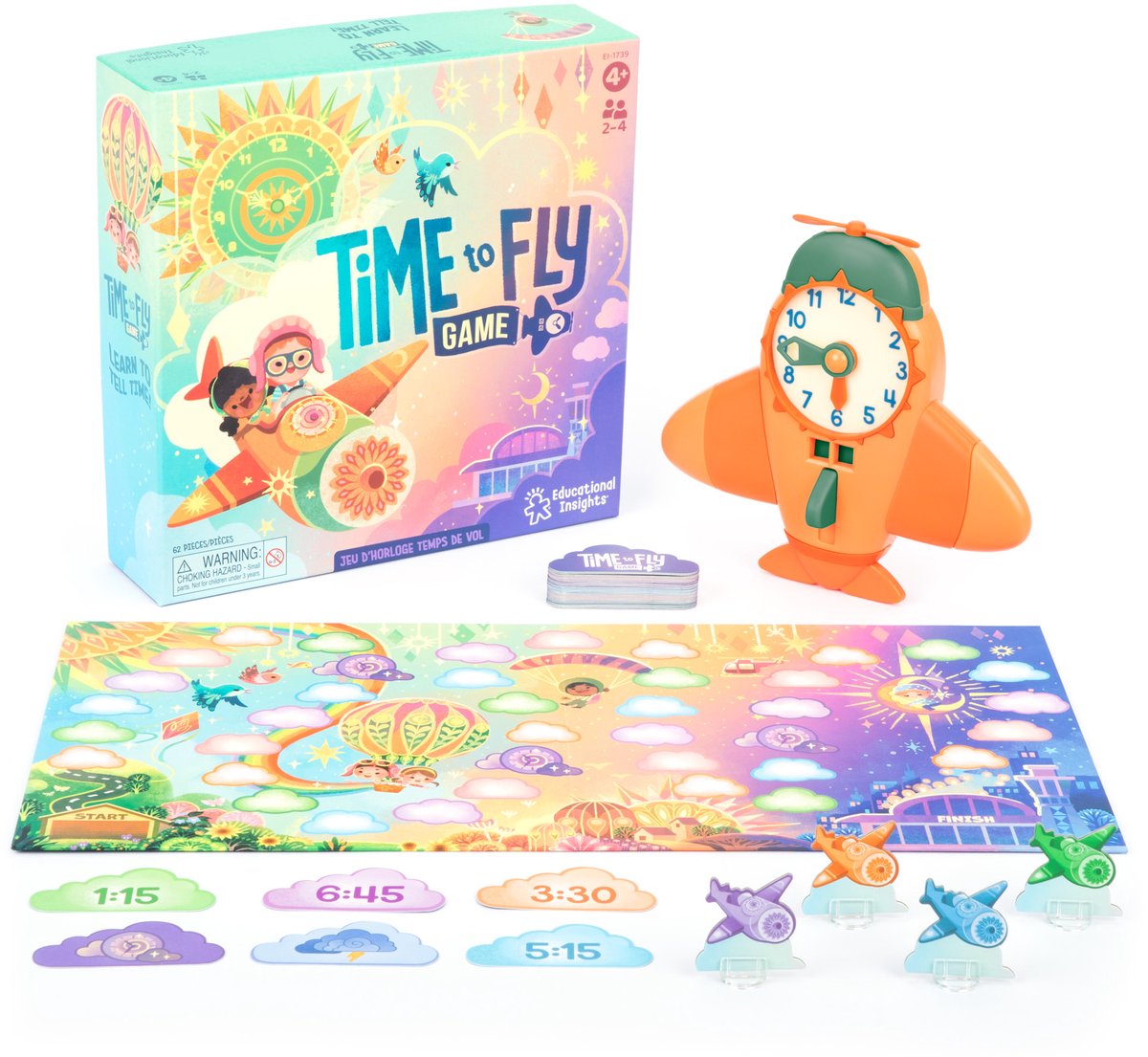 Learning resources time to fly clock game - 3+