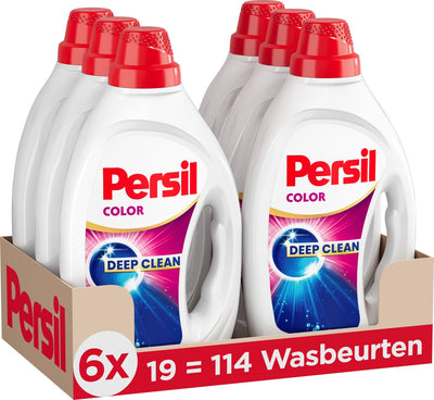 Persil vloeibaar wasmiddel - gel color - gekleurde was - 6 x 19 = 114 wasbeurten - voordeelverpakking
