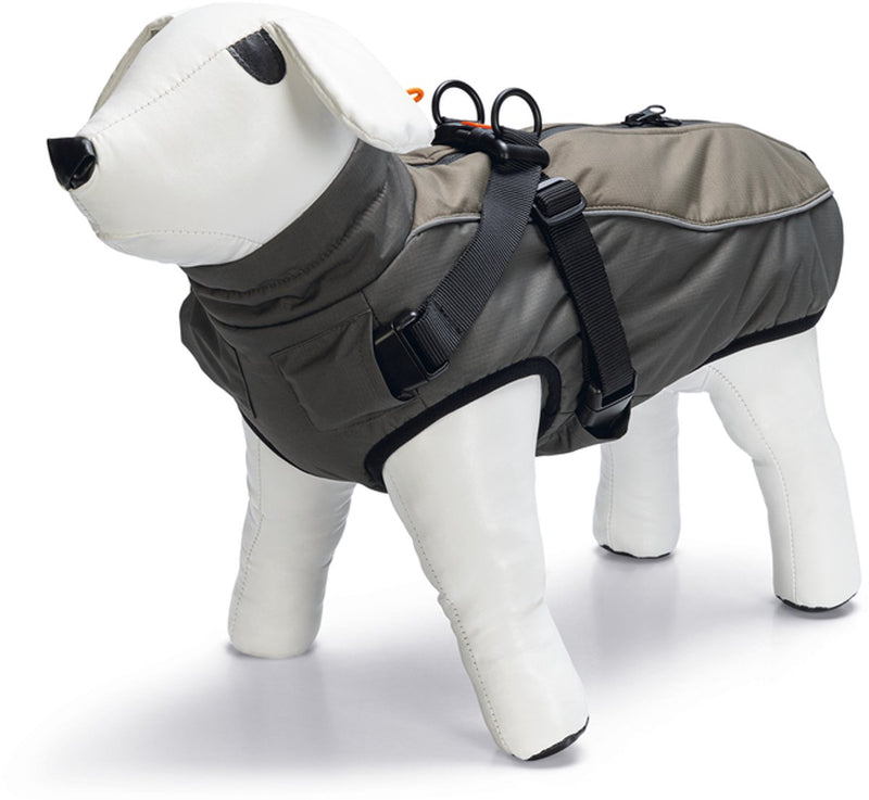 Beeztees milo - hondenjas + hondentuig - grijs - 32 cm