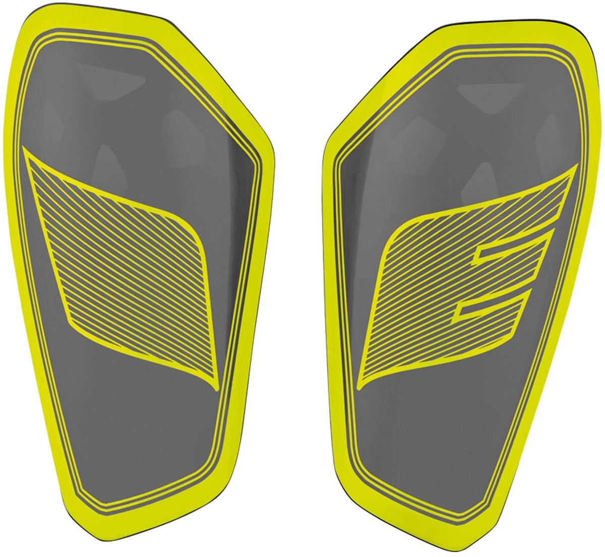Erima flex guard scheenbeschermer - geel zwart | maat: s