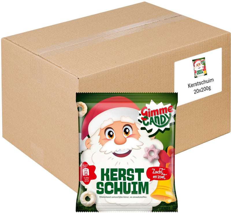 Gimme candy - kerst schuim - 20 zakken - 200 gram