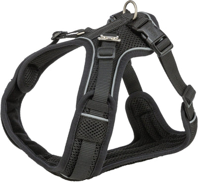 Trixie hondentuig premium flexmesh brede borst zwart