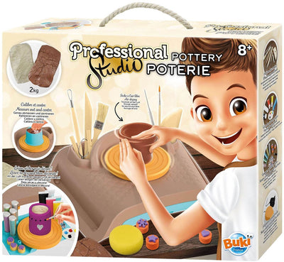Buki france professional studio pottery pottenbakkerij set incl. 2kg klei