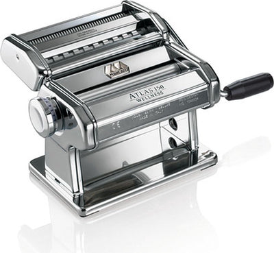 Marcato atlas 150 - pastamachine met verwisselbare kop - chroom aluminium