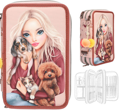 Depesche - topmodel 3-vaks etui - fur ever friends