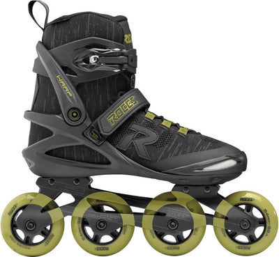 Roces warp thread tif 84 skeelers unisex – 4x84mm wielen – fitness inline skates – zwart groen – maat 40