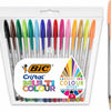 Bic cristal multicolour balpennen brede punt (1.6 mm) - verschillende kleuren - pak van 15 stuks
