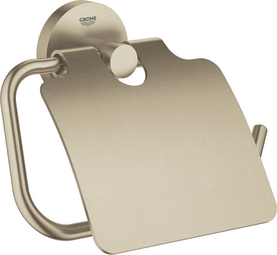 Grohe essentials toiletrolhouder - met deksel - geborsteld nikkel - 40367en1