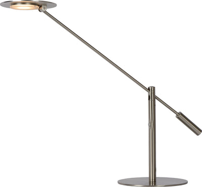 Lucide anselmo - bureaulamp - led dimbaar - 1x9w 3000k - mat chroom
