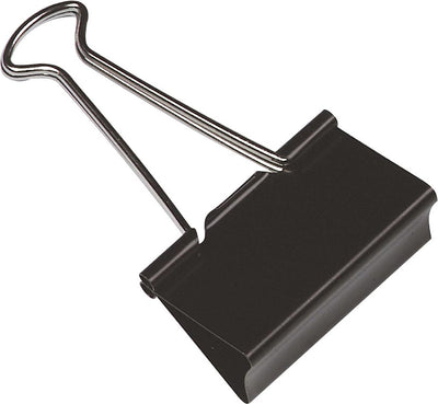 Q-connect foldbackclip, zwart, 19 mm, 12 doosjes van 10 stuks