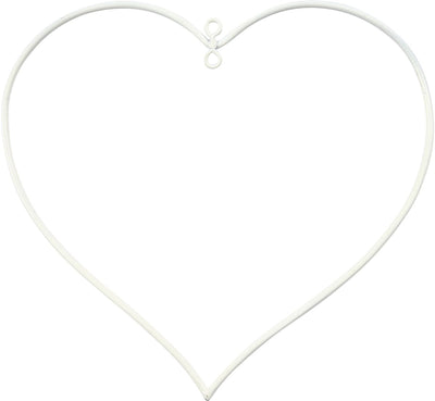Creativ company metalen hart wit 13x13cm 10 stuks