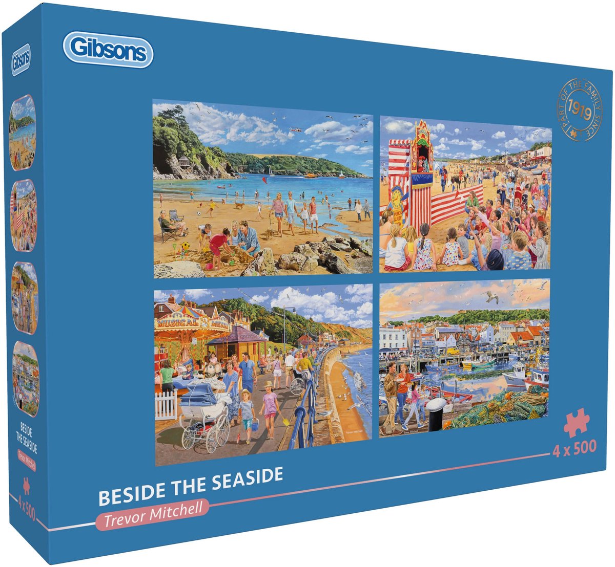 Gibsons legpuzzel beside the seaside 4x500 stukjes puzzelplezier.