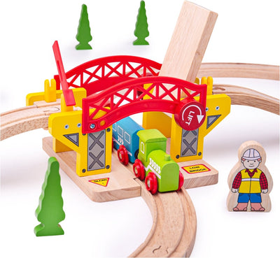 Bigjigs houten rails - hefbrug
