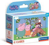 Clementoni - 6 blokken puzzel - peppa pig - 6 afbeeldingen - vanaf 2 jaar - afbeelding 1