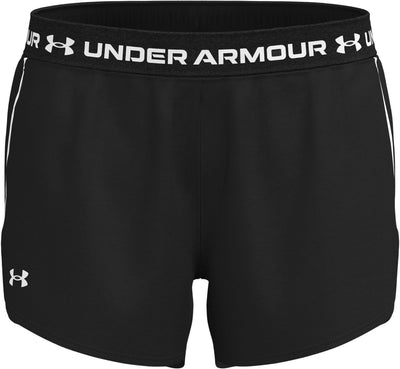 Under armour tech play up shorts-blk dames sportbroek - zwart - wit xl