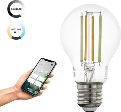 Eglo connect.z smart led lamp - e27 - ø 6 cm - instelbaar wit licht - dimbaar - zigbee