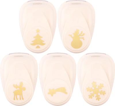 Vaessen creative pons set - figuurpons - kerst - 5 st. - 1 tot 2,5 cm