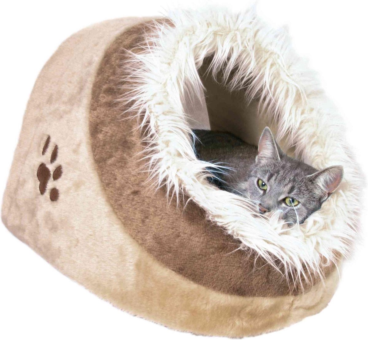 Trixie kattenmand iglo minou beige bruin - 41x30x50 cm