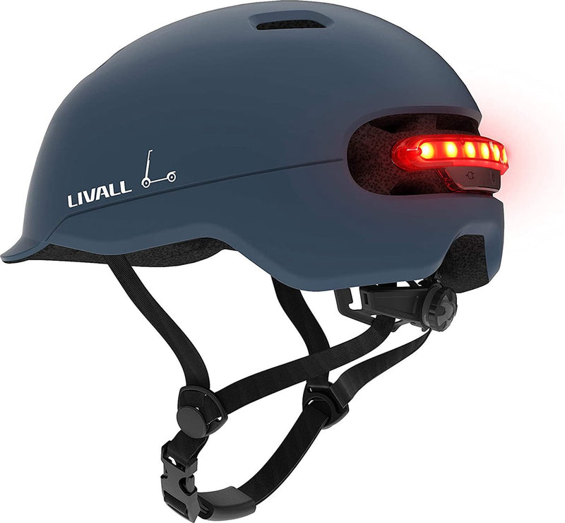 Livall c20 blue medium - (smart) fietshelm - sos functie - smart verlichting - remlicht