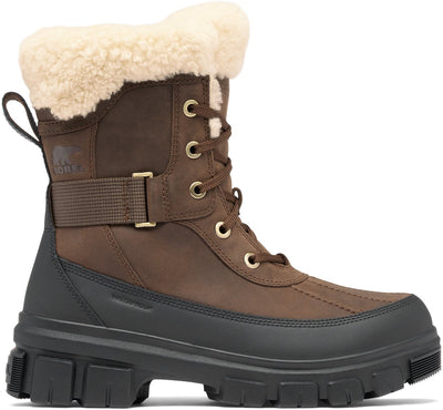 Sorel torino™ v parc wp dames snowboots - tobacco, black 37