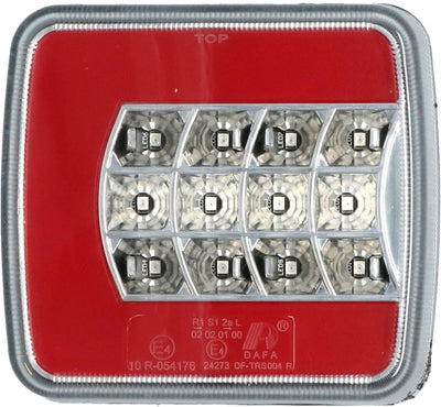 Carpoint led achterlicht – rechts - 12 24 volt - 4 functies – achterlicht remlicht, richtingaanwijzer kentekenplaatverlichting – schroefbevestiging voor gemonteerde aansluitdraden - afmeting 104x97mm