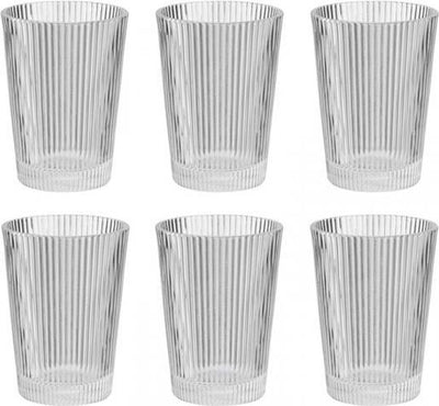 Merkloos sans marque stelton pilastro - drinkglas - ribbel - 240 ml - 6 stuks