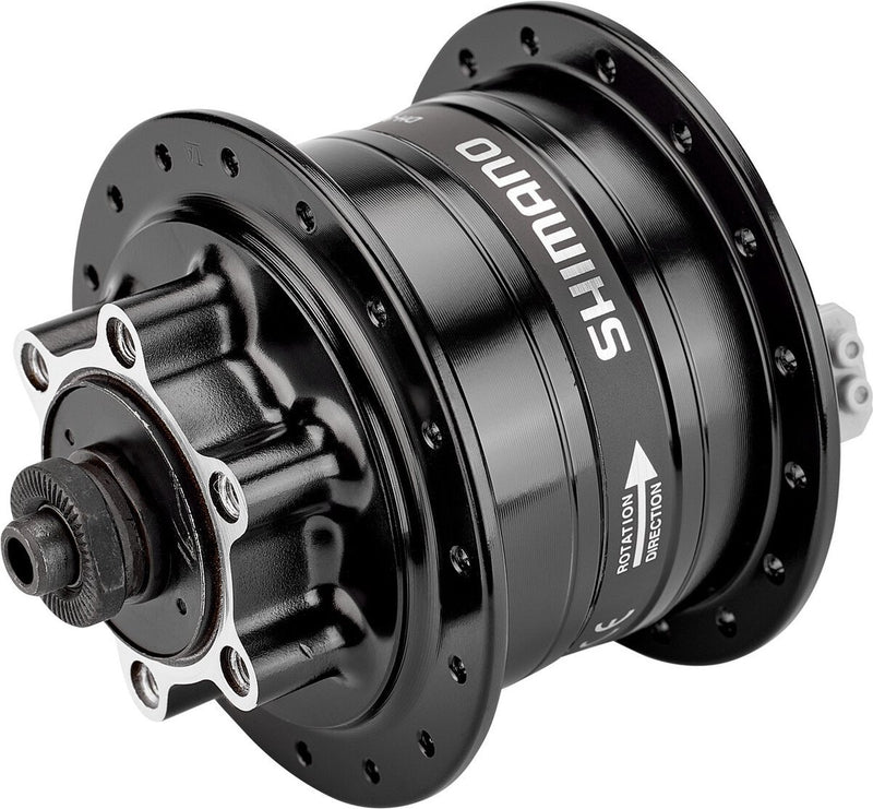 Shimano dh-3d32 naafdynamo 6-bolt quick release - zwart - 36 gaats