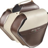 Selle monte grappa fashion - dubbele fietstas - kunstleer - 33 liter - donkerbruin wit