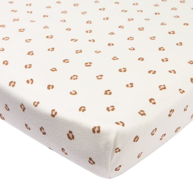 Meyco baby mini panther hoeslaken boxmatras - soft pink - 75x95cm