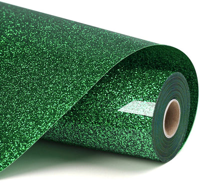 Loklik heat transfer vinyl glitter - green - 30.5 x 90 cm