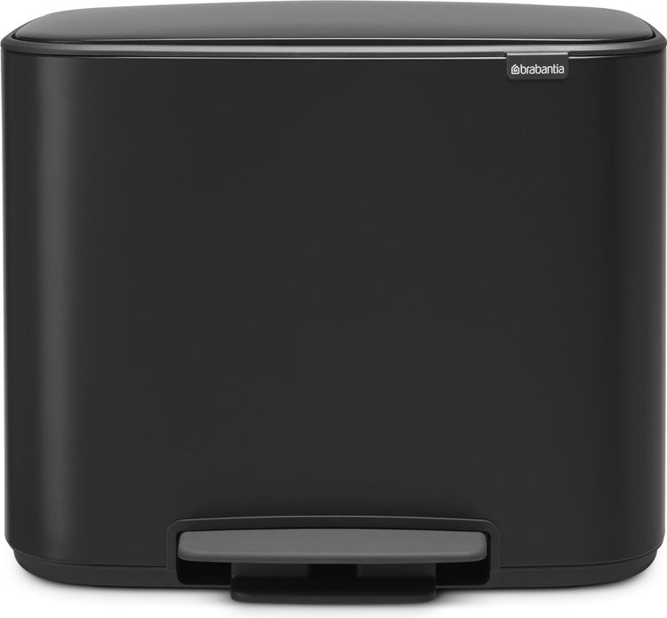 Brabantia bo prullenbak - 11 + 23 liter - afvalscheiding - matt black