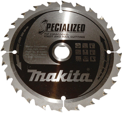 Makita accessoires makita b-33093 cirkelzaagblad hout (noest spijker) | specialized | 165 x 20 mm | 24-tands