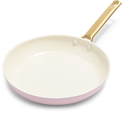 Greenpan padova roze keramische inductie koekenpan 28cm - pfas-vrij - inductie koekenpan - ovenbestendig tot 200°c - vaatwasserbestendig - rvs handgrepen – roze
