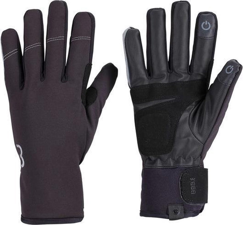 Bbb cycling coldshield fietshandschoenen winter - 5 - 10 ℃ - winddichte wielrenhandschoenen - waterproof fietshandschoenen heren dames - touchscreen compatibel - zwart - maat xxxl - bwg-37