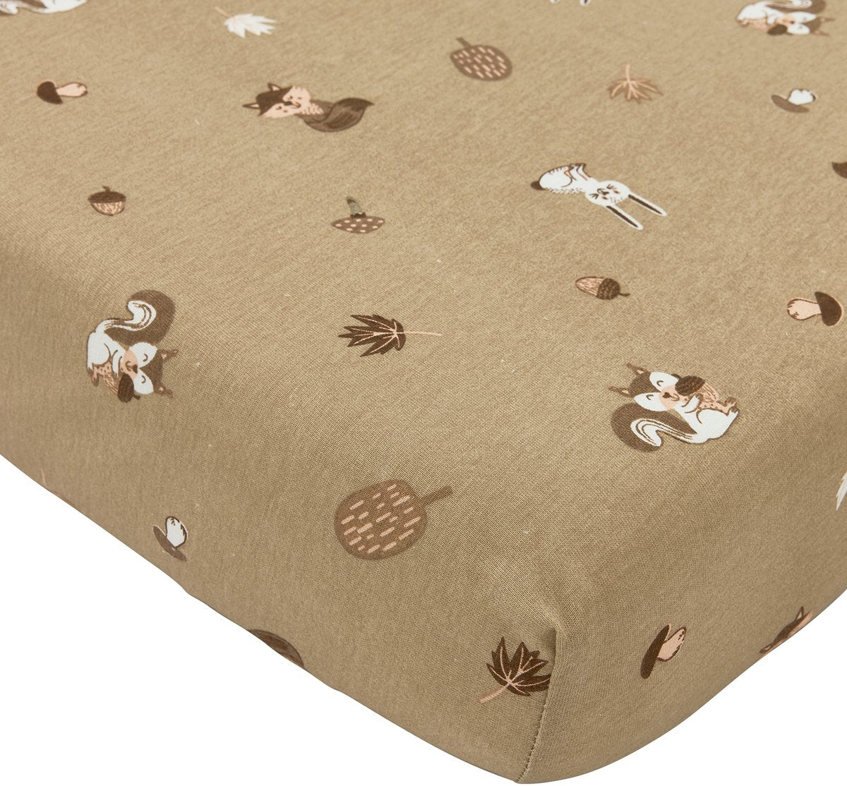 Meyco baby forest animals hoeslaken junior bed - sand - 70x140 150cm