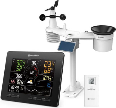 Bresser weerstation - wlan 4cast - 7-in-1 sensor met solarpanel - met uitgebreide meetgegevens