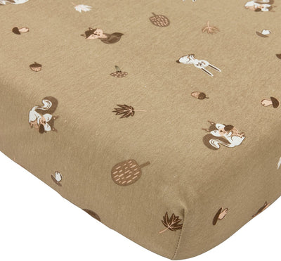 Meyco baby forest animals hoeslaken co-sleeper - sand - 50x90cm