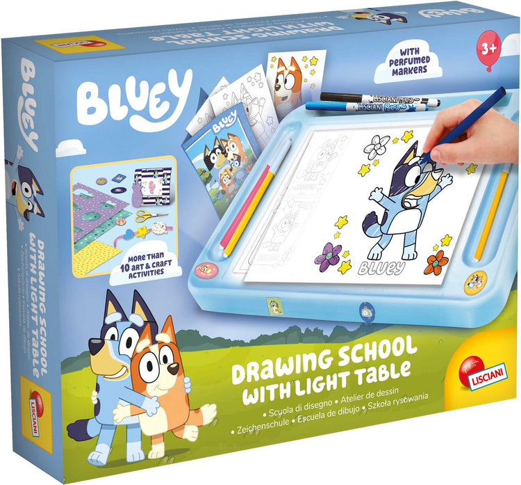 Lisciani bluey drawing school with light table