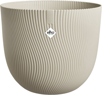 Elho sereh rond 47 - bloempot voor binnen buiten - 100% gerecycled plastic - ø 47.0 x h 40.1 cm - paddenstoel beige