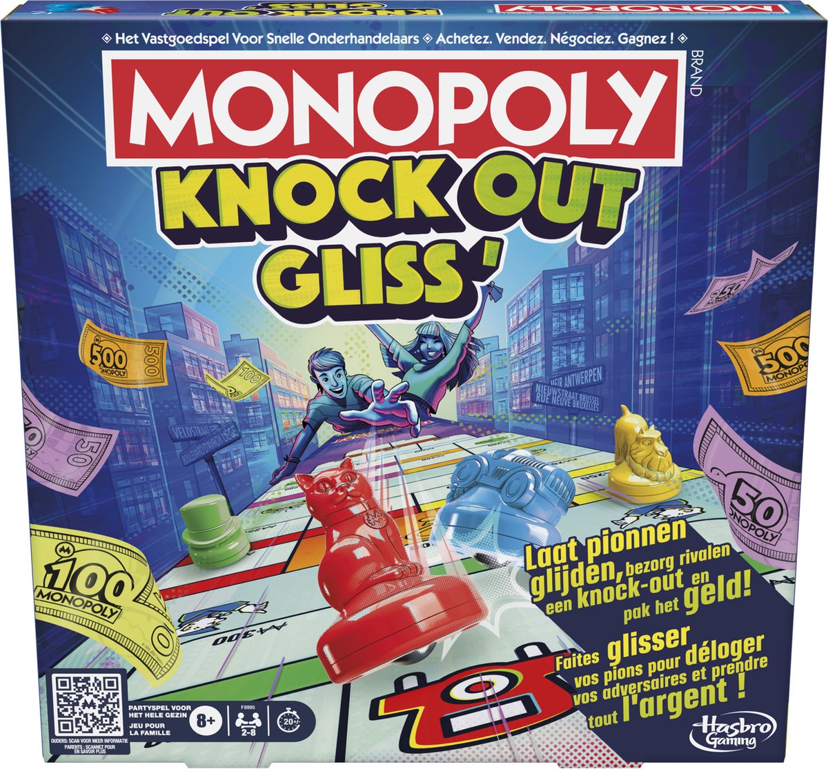 Monopoly knockout bordspel - belgische editie - gezelschapsspel