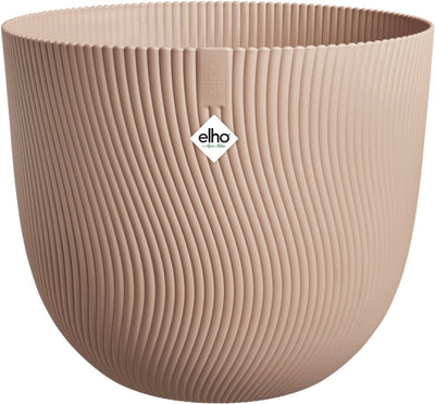 Elho sereh rond 60 - grote bloempot voor binnen buiten - 100% gerecycled plastic - ø 59 x h 50.6 cm - koele klei