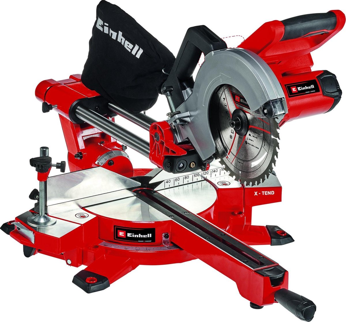 Einhell accu radiaal afkort- verstekzaag te-sm 36 210 li solo - power x-change - 36 v li-ion - ø210 mm - incl. 40 tands zaagblad - excl. accu en lader