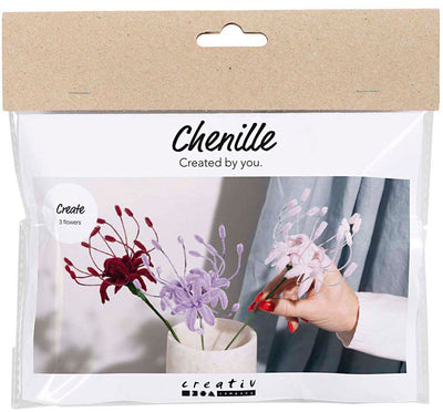 Creativ company mini hobbyset lelie bloemen van chenilledraad lichtroze